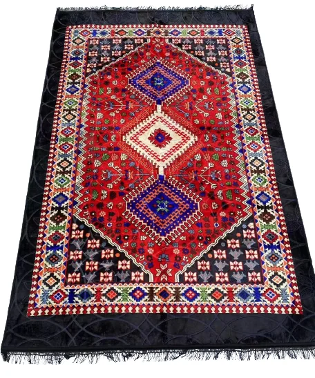 Peluş Halı Takımı 6 kg – Kırmızı Kilim Desen