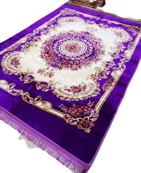 Peluş Halı Takımı 6 kg – Mor Madalyon