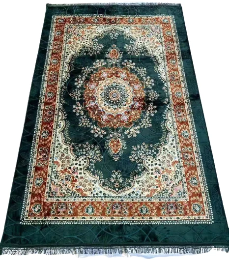 Peluş Halı Takımı 6 kg – Yeşil Madalyon